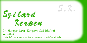 szilard kerpen business card